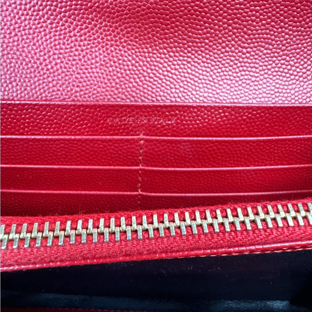 Yves Saint Laurent Red Wallet on Chain - Picture 7 of 12